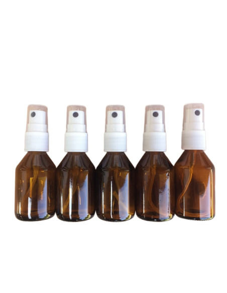 Frasco de Vidrio color ambar Spray 30 Ml