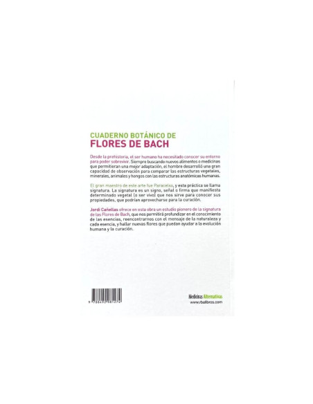 Libro Cuaderno Botanico de Flores de Bach (Jordi Cañellas)