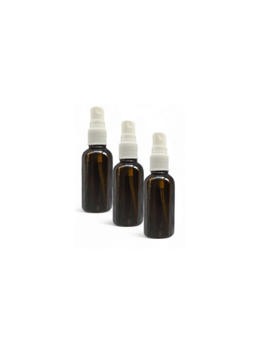 Pack de 3 frascos spray ámbar 30 ml para preparados de esencias florales